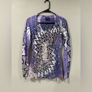 Daytrip Purple Patterned Women's Top